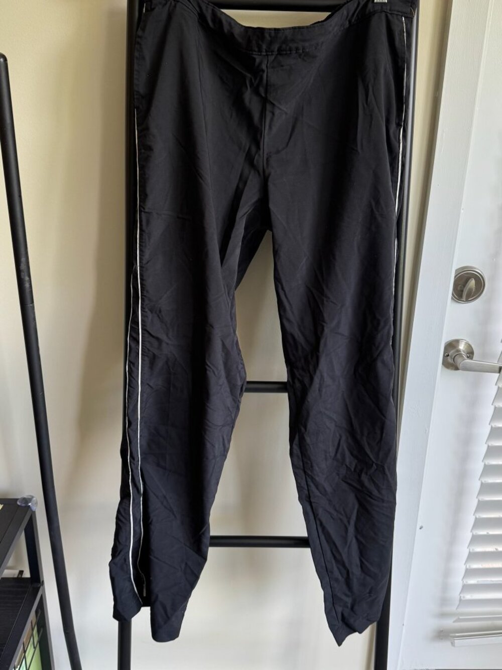 Retro Champion Elite Black Track Pants Size Large